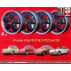 4 llantas Fuchs 4.5x15 5x130 Porsche 356  356 C SC 911 -1969 912 matt black/diamond cut