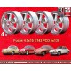 4 cerchi Fuchs 4.5x15 ET42 5x130 Porsche 356  fully polished
