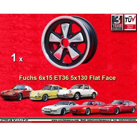 Porsche Fuchs 6x15 ET36 5x130 RSR style 911 -1989, 914 6, 944 -1986, 924 turbo-Carrera GT cerchio wheel jante felge llanta