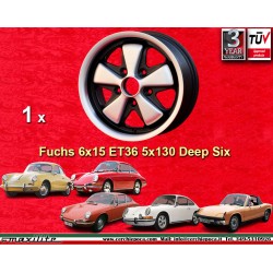 Porsche Fuchs 6x15 ET36 5x130 anodized look 356 C SC, 911 -1989, 914 6 cerchio wheel jante felge llanta
