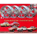 4 Felgen Fuchs 6x15 + 7x15 5x130 Porsche 356  356 C SC 911 -1989 914-6