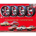 4 jantes Fuchs 6x15 + 7x15 5x130 Porsche 356  356 C SC 911 -1989 914-6