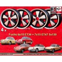 4 jantes Fuchs 6x15 + 7x15 5x130 Porsche 356  356 C SC 911 -1989 914-6