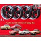 4 Felgen Fuchs 6x15 5x130 Porsche 356  356 C SC 911 -1989 914-6 matt black/diamond cut