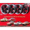 4 cerchi Fuchs 6x15 ET36 5x130 Porsche 356  matt black/diamond cut