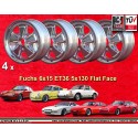 4 cerchi Fuchs 6x15 ET36 5x130 Porsche 911  fully polished