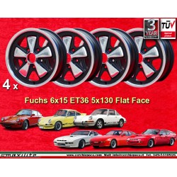 Porsche Fuchs 6x15 ET36 5x130 RSR style 911 -1989, 914 6, 944 -1986, 924 turbo-Carrera GT cerchio wheel jante felge llanta