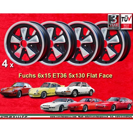 Porsche Fuchs 6x15 ET36 5x130 RSR style 911 -1989, 914 6, 944 -1986, 924 turbo-Carrera GT cerchio wheel jante felge llanta