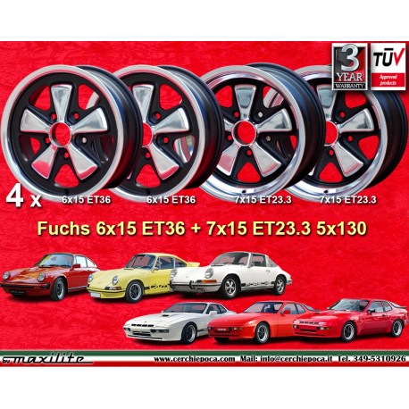4 pz. cerchi Porsche  Fuchs 6x15 ET36 7x15 ET23.3 5x130 RSR style 911 -1989 914-6 944 -1986 924 turbo-Carrera GT