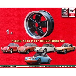 Porsche  Fuchs 7x15 ET47 5x130 matt black/diamond cut 911 -1971 back axle cerchio wheel jante llanta felge