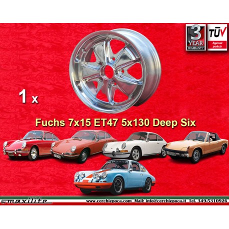 Porsche  Fuchs 7x15 ET47 5x130 fully polished 911 -1971 back axle cerchio jante llanta felge wheel