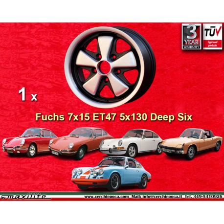 Porsche Fuchs 7x15 ET47 5x130 anodized look 911 -1971 back axle cerchio wheel jante felge llanta
