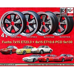 4 pcs. jantes Porsche  Fuchs 7x15 ET23.3 8x15 ET10.6 5x130 RSR style 911 -1989 914-6 944 -1986 924 turbo-Carrera GT
