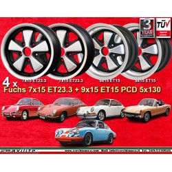 4 pcs. wheels Porsche  Fuchs 7x15 ET23.3 9x15 ET15 5x130 anodized look 911 -1989 914-6 944 -1986 924 turbo-Carrera GT