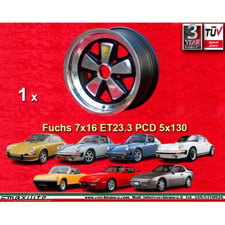 Porsche  Fuchs 7x16 ET23.3 5x130 RSR style 911 -1989, 914 6, 944 -1986, turbo -1989 cerchio wheel jante llanta felge