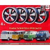 4 wheels Fuchs 7x16 5x112 Volkswagen Transporter  Transporter T2b T3 RSR style