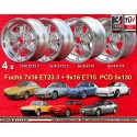 4 cerchi Fuchs 7x16 ET23.3 + 9x16 ET15 5x130 Porsche 911 