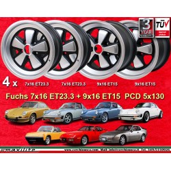 Porsche Fuchs 7x16 ET23.3 9x16 ET15 5x130 anodized look 911 -1989, 914 6, 944 -1986, turbo -1989 cerchi wheels jantes felgen lla