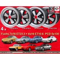 4 wheels Fuchs 7x16 + 8x16 5x130 Porsche 911  911 -1989 914-6 944 -1986 turbo -1989