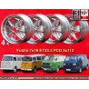 4 wheels Fuchs 7x16 5x112 Volkswagen Transporter  Transporter T2b T3 fully polished