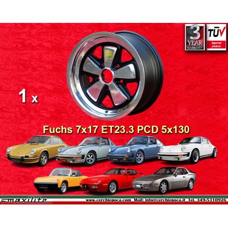 Porsche Fuchs 7x17 ET23.3 5x130 RSR style 911 -1989, 914 6, 944 -1986, turbo -1989 cerchio wheel jante felge llanta