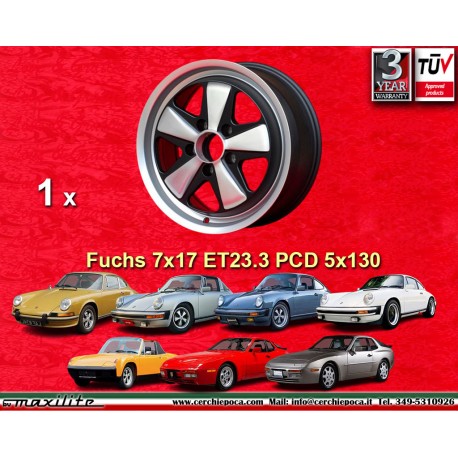 Porsche Fuchs 7x17 ET23.3 5x130 anodized look 911 -1989, 914 6, 944 -1986, turbo -1989 cerchio wheel jante felge llanta