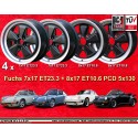 4 wheels Fuchs 7x17 + 8x17 5x130 Porsche 911  911 -1989 914-6 944 -1986 turbo -1989