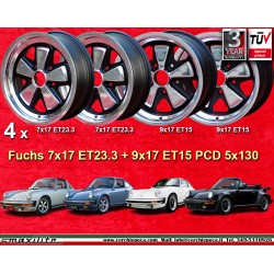 4 llantas Fuchs 7x17 + 9x17 5x130 Porsche 911  911 -1989 914-6 944 -1986 turbo -1989