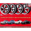 4 wheels Fuchs 7x17 + 8x17 5x130 Porsche 911  911 -1989 914-6 944 -1986 turbo -1989