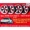 4 Felgen Fuchs 7x17 + 10x17 5x130 Porsche 911  911 -1989 914-6 944 -1986 turbo -1989