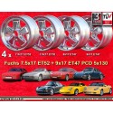 4 jantes Fuchs 7.5x17 + 9x17 5x130 Porsche 944  944 1987- 944S 944S2 968 928 964 993 996 Boxster 986