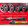 4 cerchi Fuchs 7.5x17 ET52 + 9x17 ET15 5x130 Porsche 944 