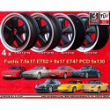4 jantes Fuchs 7.5x17 + 9x17 5x130 Porsche 944  944 1987- 944S 944S2 968 928 964 993 996 Boxster 986
