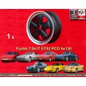 1 Felge Fuchs 7.5x17 5x130 Porsche 944  944 1987- 944S 944S2 968 928 964 993 996 Boxster 986 matt black/diamond cut