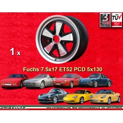 1 ud. llanta Porsche  Fuchs 7.5x17 ET52 5x130 RSR style 944 1987-, 944S, 944S2, 968, 928, 964, 993, 996, Boxster 986 fro