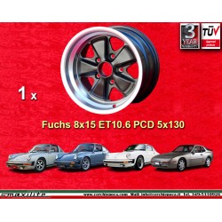 wheel Porsche  Fuchs 8x15 ET10.6 5x130 matt black/diamond cut 911 -1989, 944 -1986 back axle