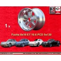 1 llanta Fuchs 8x16 5x130 Porsche 911  911 SC Carrera -1989 turbo -1987 fully polished