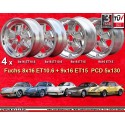4 llantas Fuchs 8x16 + 9x16 5x130 Porsche 911  911 SC Carrera -1989 turbo -1987