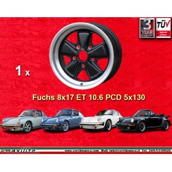 Porsche Fuchs 8x17 ET10.6 5x130 matt black/diamond cut 911 SC, Carrera -1989, turbo -1987 cerchio wheel jante felge llanta