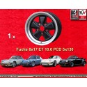 1 cerchio Fuchs 8x17 ET10.6 5x130 Porsche 911  matt black/diamond cut
