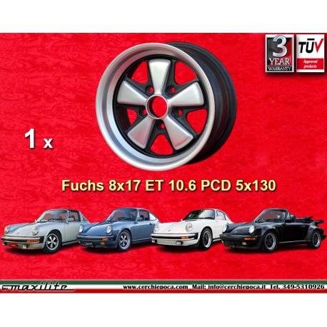 Porsche Fuchs 8x17 ET10.6 5x130 anodized look 911 SC, Carrera -1989, turbo -1987 cerchio wheel jante felge llanta