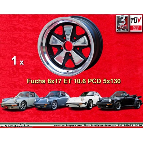Porsche Fuchs 8x17 ET10.6 5x130 RSR style 911 SC, Carrera -1989, turbo -1987 arriere cerchio wheel jante felge llanta