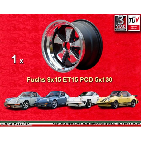 Fuchs 9x15 ET15 5x130 RSR style 911 SC, Carrera -1987 back axle cerchio wheel jante llanta felge