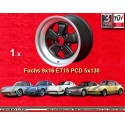 1 jante Fuchs 9x16 5x130 Porsche 911  911 SC Carrera -1989 turbo -1989 matt black/diamond cut