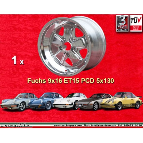 Porsche  Fuchs 9x16 ET15 5x130 fully polished 911 SC, Carrera -1989, turbo -1989 cerchio wheel jante llanta felge 