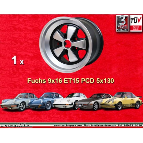Porsche Fuchs 9x16 ET15 5x130 anodized look 911 SC, Carrera -1989, turbo -1989 cerchio wheel jante felge llanta