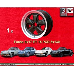 Porsche  Fuchs 9x17 ET15 5x130 matt black/diamond cut 911 SC, Carrera -1989, turbo -1987 cerchio wheel jante felge llanta