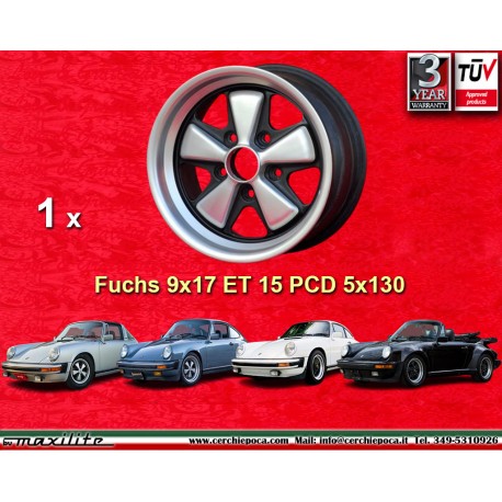Porsche Fuchs 9x17 ET15 5x130 anodized look 911 SC, Carrera -1989, turbo -1987 cerchio wheel jante felge llanta