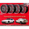 4 Felgen X-Spoke 6x15 4x108 Porsche 924  924 924S black/polished