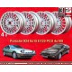 4 pz. cerchi Porsche  Turbo 6x15 ET20 4x108 silver/polished 924, 924S